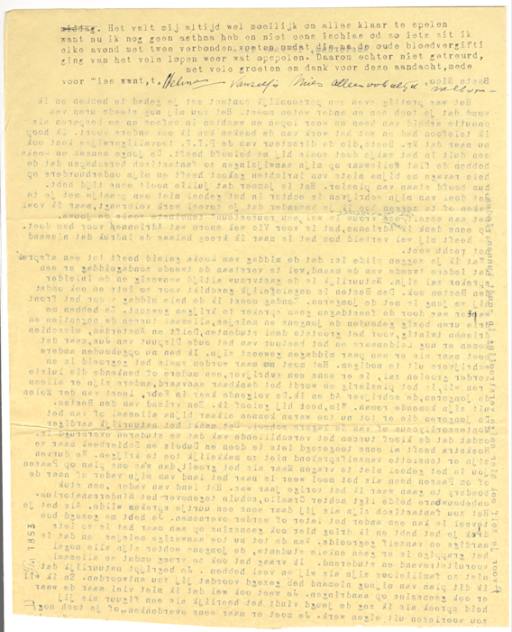 1952. Brief van Helma aan N Donkersloot